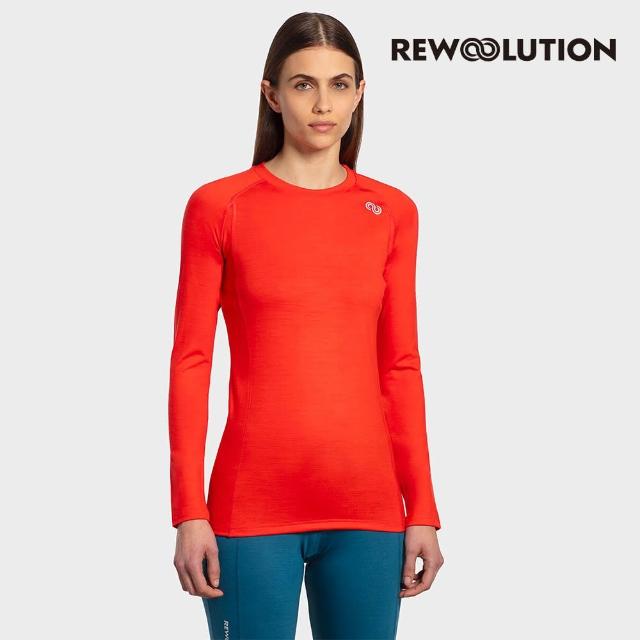 【Rewoolution】女WIKI 190g長袖T恤 [焦赭色]WC70316(羊毛衣 長袖T恤 登山必備 吸濕排汗)