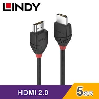 【LINDY 林帝】BLACK LINE HDMI 2.0〔Type-A〕 公-公 傳輸線 5m 〔36474〕