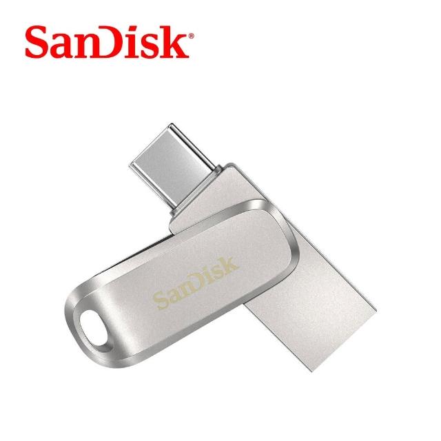 【SanDisk 晟碟】Ultra Luxe Type-C 64GB 雙用隨身碟 銀色