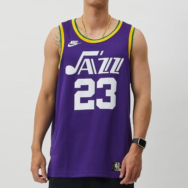 【NIKE 耐吉】Uta Mnk Df Swgmn Jsy Hwc 23 男款 紫色 NBA 爵士隊 運動背心 DX8613-547