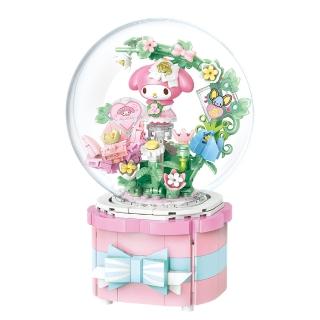 【Qman 啟蒙積木】KEEPPLAY 三麗鷗 美樂蒂的甜蜜花園音樂盒(DIY)