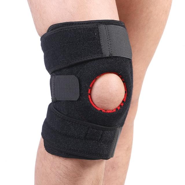 【PUSH!】戶外用品 透氣四彈簧護膝 加強防護護膝具男女適用(護膝一入H39)