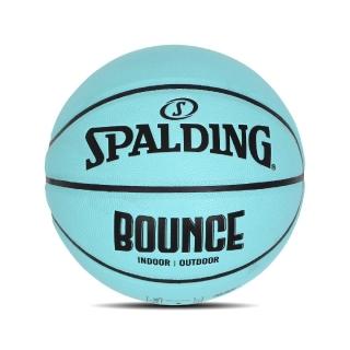 【SPALDING】籃球 Bounce In/Outdoor 藍 黑 皮革 室內外適用 7號球(SPB91008)