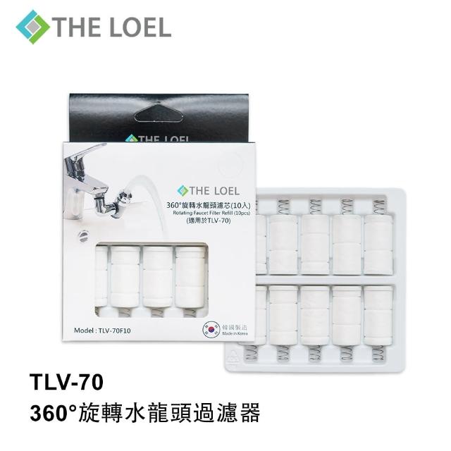 【THE LOEL】韓國360°旋轉水龍頭過濾器濾芯10入組(適用TLV70)