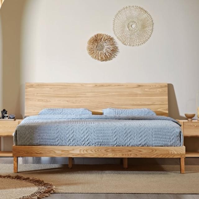 【橙家居·家具】/預購/侘寂系列6尺實木床架 SSX-A1801-18(售完採預購 床組 床底 造型床 臥室床 臥房系列)