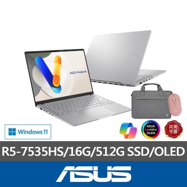 【ASUS】筆電包/滑鼠組★14吋R5輕薄筆電(VivoBook S M5406NA/R5-7535HS/16G/512G/W11/OLED)