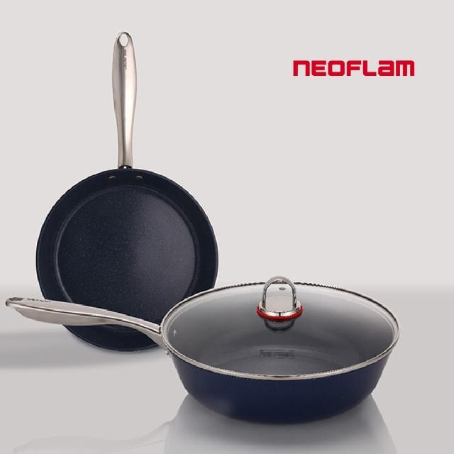 【NEOFLAM】Inox系列陶瓷雙鍋組(28cm炒鍋+26cm平底鍋)