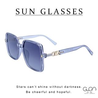 【GUGA】偏光太陽眼鏡 金邊雙扣款(墨鏡 偏光眼鏡 出遊戶外逛街搭配 時尚配件)