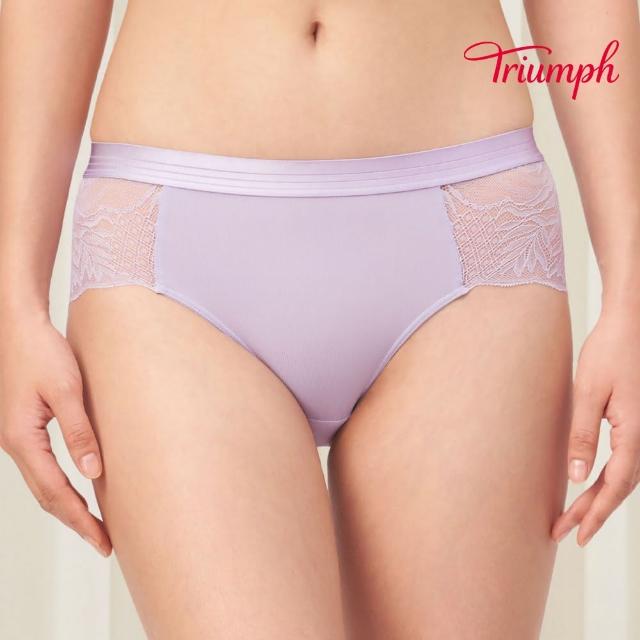 【Triumph 黛安芬】澎澎氣墊系列 中腰平口內褲 M-EL(紫藍)