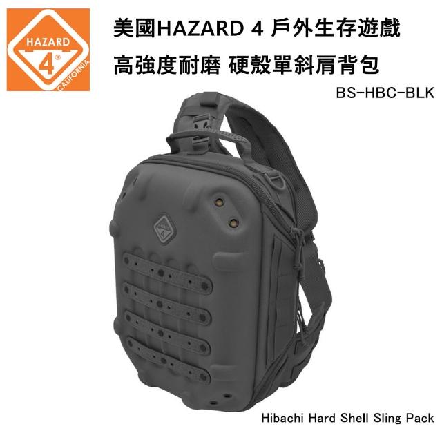 【Hazard 4】Hibachi Hard Shell Sling Pack 戶外生存遊戲 硬殼單斜肩背包 BS-HBC-BLK(公司貨-黑色)
