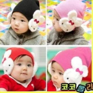 【PS Mall】韓版小白兔造型帽子 護耳帽 嬰兒帽 雙兔帽子 2入(B009)