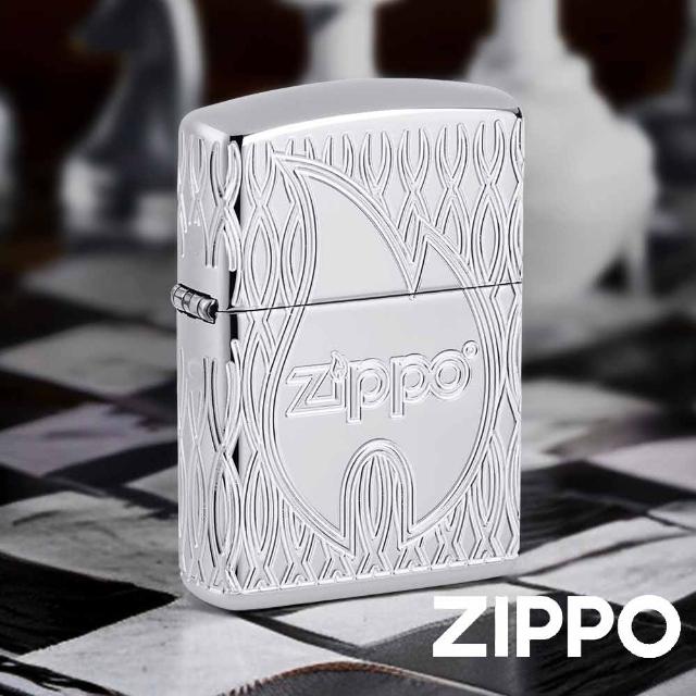 【Zippo】火焰幾何紋理防風打火機(美國防風打火機)