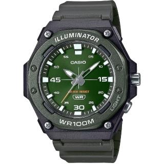 【CASIO 卡西歐】學生錶 運動風大三針手錶-綠(MW-620H-3AV)