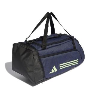 【adidas 愛迪達】健身包 Essentials 3-Stripes 藍 綠 可調背帶 旅行袋 愛迪達(IR9821)