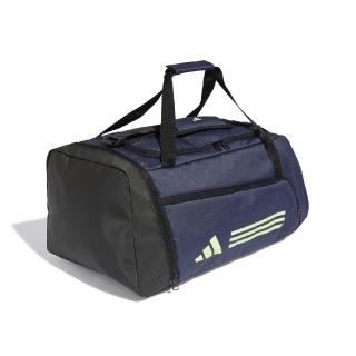 【adidas 愛迪達】健身包 Essentials 3-Stripes 藍 綠 可調背帶 旅行袋 愛迪達(IR9820)
