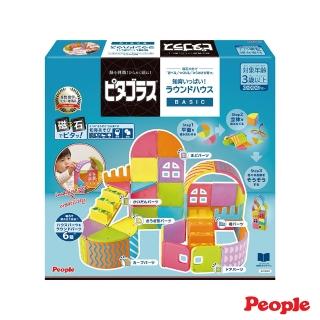 【People】益智磁性積木BASIC系列-圓形小屋組合(3歲- / 磁力片)