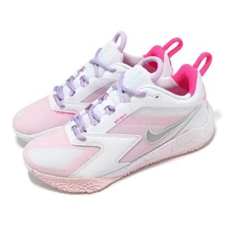 【NIKE 耐吉】排球鞋 Air Zoom HyperAce 3 SE 男鞋 女鞋 白 粉 室內運動 羽排鞋 運動鞋(HF3239-100)
