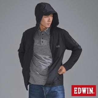 【EDWIN】男裝 涼感系列 防曬外套(黑色)