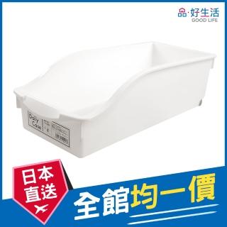 【GOOD LIFE 品好生活】日本製 純白窄型斜口附滑輪收納籃（16x30.5cm）(日本直送 均一價)