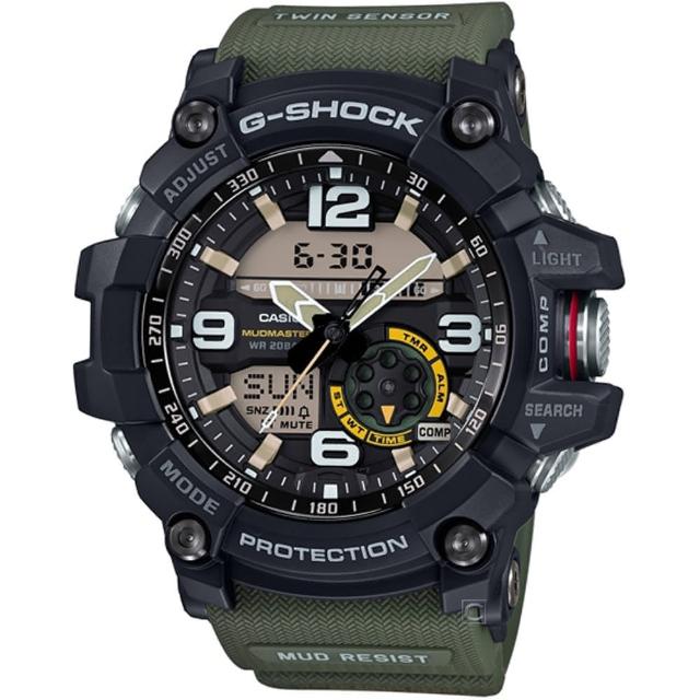 【CASIO 卡西歐】G-SHOCK 極限陸上強悍運動錶(GG-1000-1A3 綠x黑)