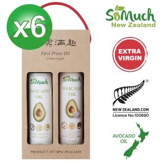 【壽滿趣-Somuch】紐西蘭頂級冷壓初榨酪梨油1+蒜香酪梨油1禮盒-6件組(250mlx12)