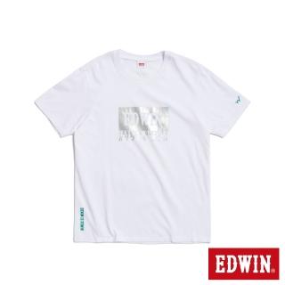 【EDWIN】男裝 雷射箔印花短袖T恤(白色)