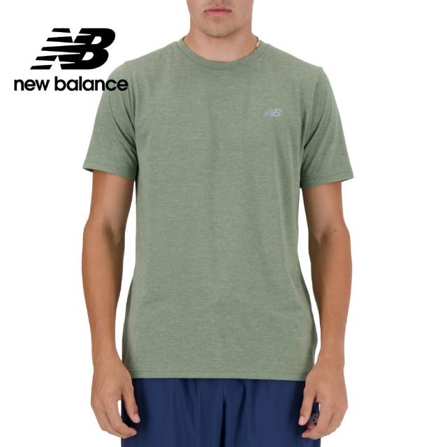 【NEW BALANCE】NB 吸濕排汗短袖上衣_MT41070DHO_男性_綠色(美版 版型偏大)