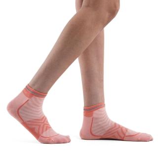 【Icebreaker】女 短筒輕薄毛圈慢跑襪+/珊瑚粉橘(IB0A56VK-B59/羊毛襪/美麗諾羊毛/襪子/旅行)