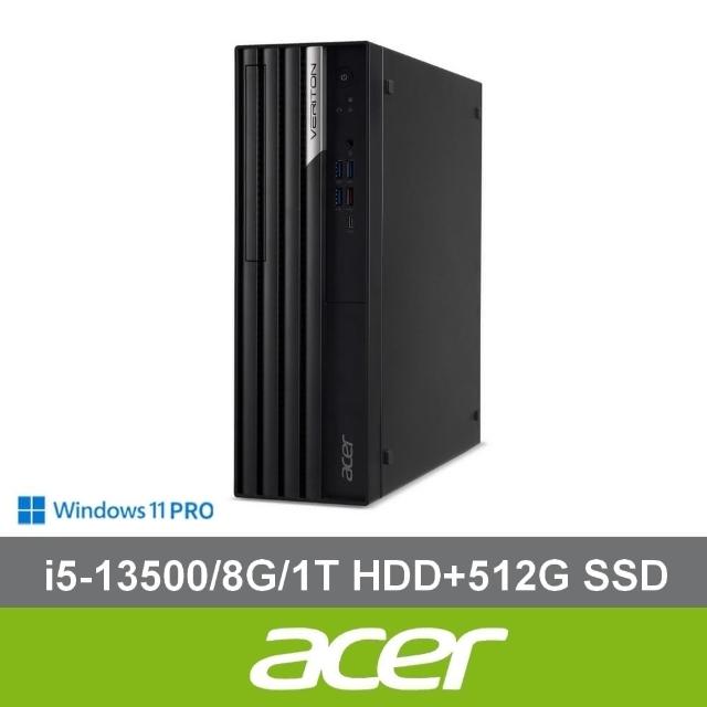 【Acer 宏碁】i5 十四核商用電腦(Veriton X4715G/i5-13500/8G/1T HDD+512G SSD/W11P)