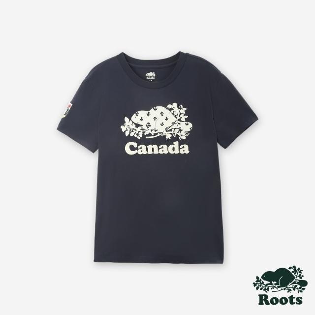 【Roots】Roots 女裝- CANADA COOPER短袖T恤(軍藍色)