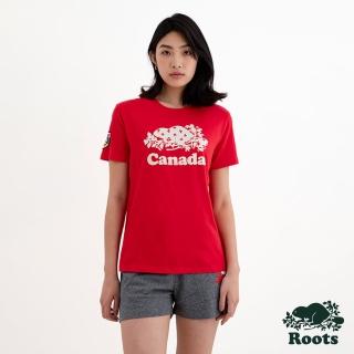 【Roots】Roots 女裝- CANADA COOPER短袖T恤(紅色)