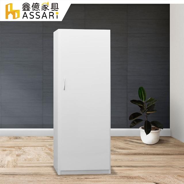 【ASSARI】防潮防蛀塑鋼緩衝單門收納櫃(寬47x深48x高190cm)