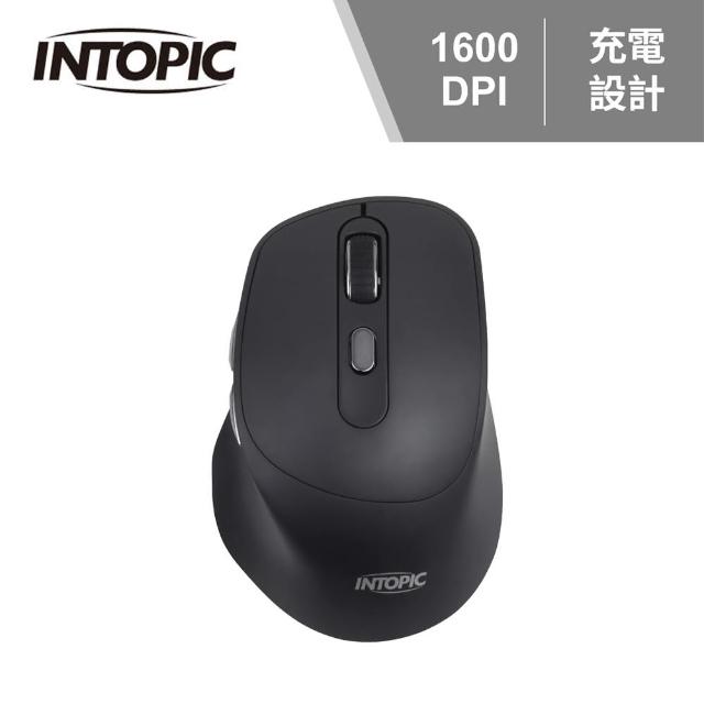 【INTOPIC】MSW-C160 2.4GHZ充電靜音無線滑鼠-黑