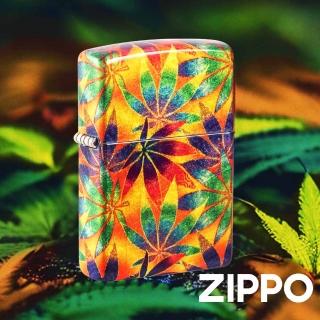 【Zippo】繽紛大麻葉防風打火機(美國防風打火機)