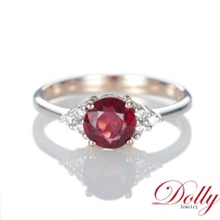 【DOLLY】1克拉 天然尖晶石18K金鑽石戒指(007)