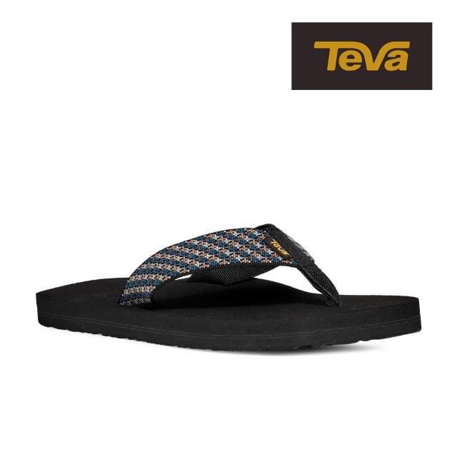 【TEVA】男拖鞋 經典輕量記憶 織帶夾腳拖鞋  Mush II 原廠(萬花筒黑-TV4168KCP)