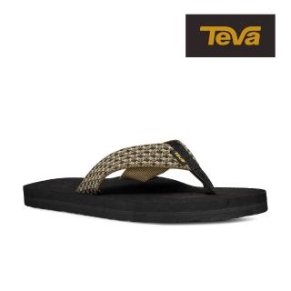 【TEVA】男拖鞋 經典輕量記憶 織帶夾腳拖鞋 Mush II 原廠(萬花筒橄欖-TV4168KLV)