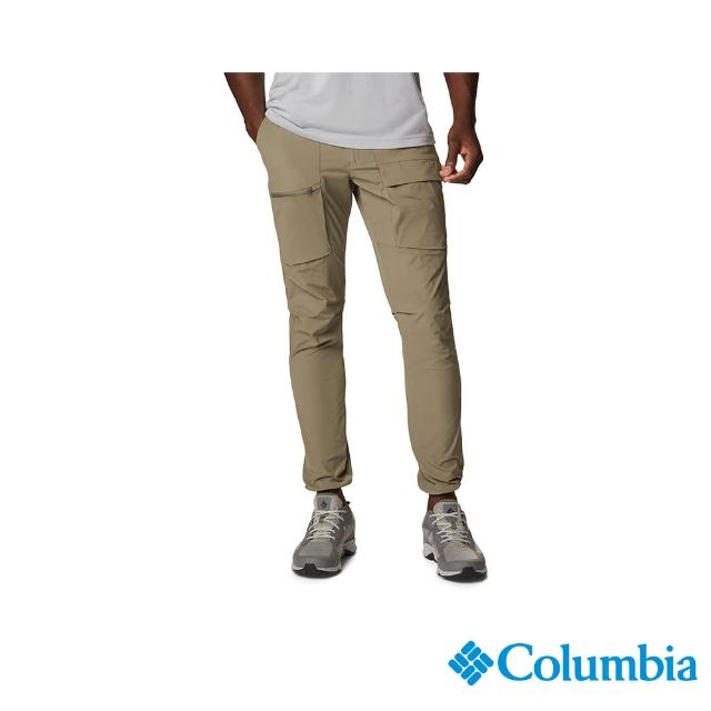【Columbia 哥倫比亞 官方旗艦】男款-Maxtrail防潑彈性長褲-軍綠色(UAE59880AG/IS)