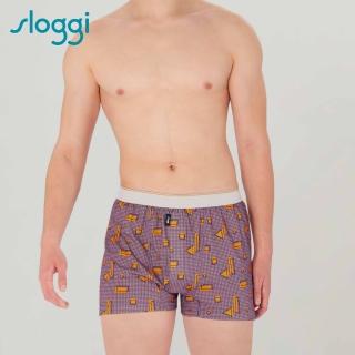 【sloggi】MEN MODERNE系列寬鬆平口褲(光影紫組合)