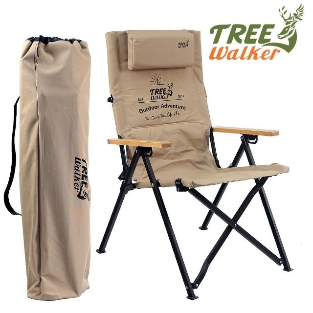 【TreeWalker】可調背折疊椅-贈JanSport 限量鋼杯(椅背可調角度休閒椅、露營椅)
