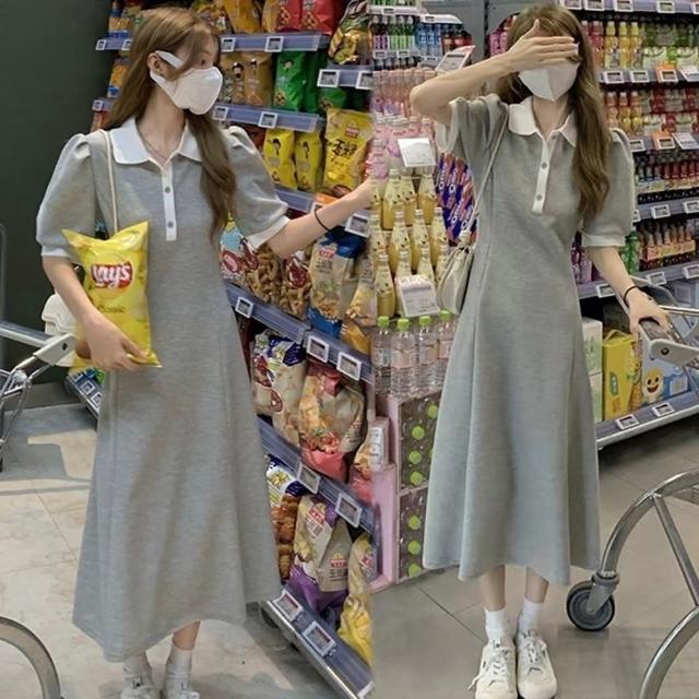 【K.W.】現貨韓國空運個性時尚\洋裝(小香風 渡假 亞麻 共1色)