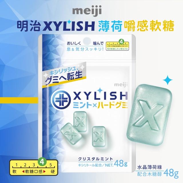【Meiji 明治】XYLISH薄荷嚼感軟糖(48g/包)