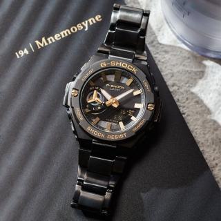 【CASIO 卡西歐】G-SHOCK 藍牙連線 時尚黑金 太陽能雙顯腕錶 禮物推薦 畢業禮物(GST-B500BD-1A9)