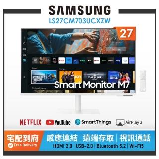 【SAMSUNG 三星】27吋 4K HDR淨藍光智慧聯網螢幕 M7(S27CM703UC)