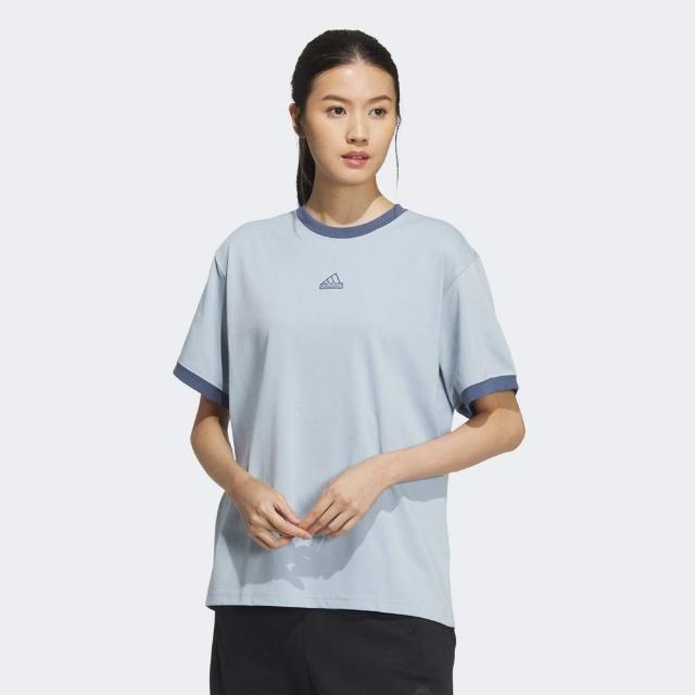 【adidas 愛迪達】短袖上衣(IM8746 女款運動上衣 專業運動 訓練 藍)