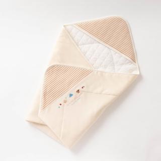 【日本OP mini】有機棉嬰兒多功能包巾被(新生兒 有機棉 舒眠包巾 防踢被)