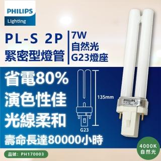 【Philips 飛利浦】3入 PL-S 7W 840 冷白光 2P _ PH170003