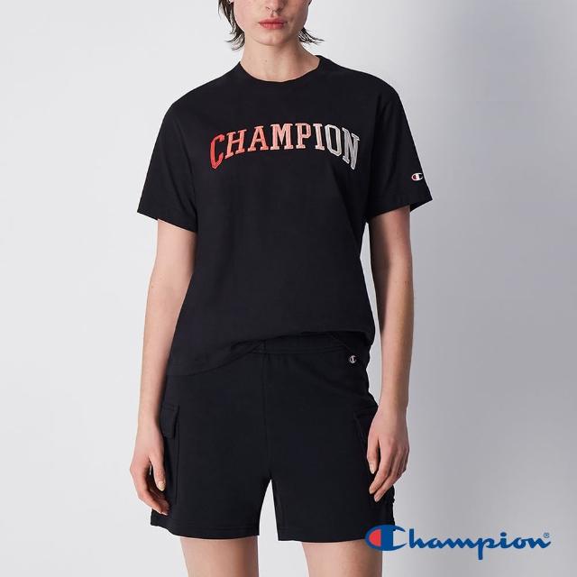 【Champion】官方直營-漸層印花短袖TEE-女(黑色)