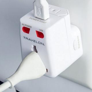 【Travelon】USB萬用旅行轉接頭3件(電源轉換頭 充電插頭)