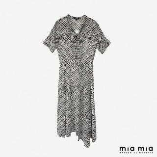 【mia mia】彩色幾合雪紡長洋裝